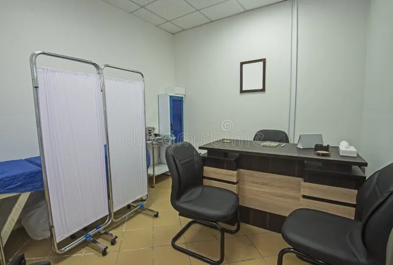 Doctor consulting at desk